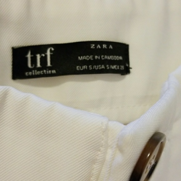 [Zara] high waisted button front wide leg pants - Picture 4 of 6